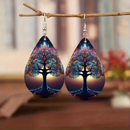 Water Ripple Acrylic Earrings - Colorful Fashion Pattern Ocean Design