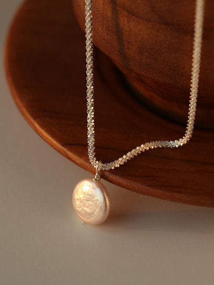 S925 Sterling Silver Baroque Pearl Necklace - Elegant Freshwater Pearl Jewelry USA