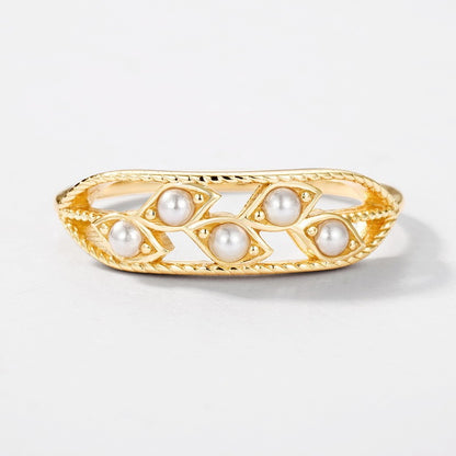 Shell Pearl Ring - Women's Fashion Personality Geometric Design