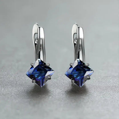 Light Luxury Diamond Design Earrings - Simple Elegant Style