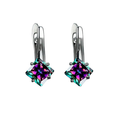 Light Luxury Diamond Design Earrings - Simple Elegant Style