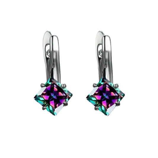Light Luxury Diamond Design Earrings - Simple Elegant Style