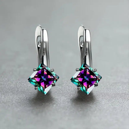 Light Luxury Diamond Design Earrings - Simple Elegant Style