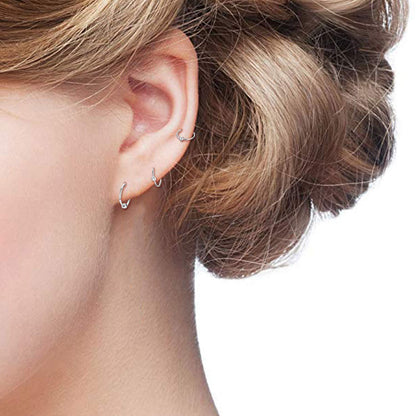 Hypoallergenic Sterling Silver Small Huggie Hoop Earring