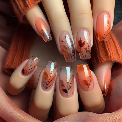 Ballerina Fake Nails French Detachable With design False Nails Full Cover Press on Nails