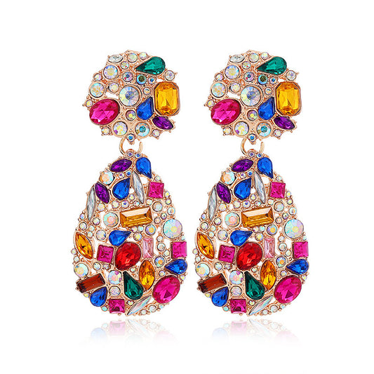Retro Water Drop Ear Clip - High Profile Diamond Alloy No Piercing