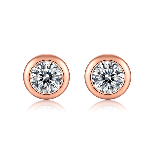 Moissanite Bubble Stud Earrings - S925 Silver Simple Perception Style