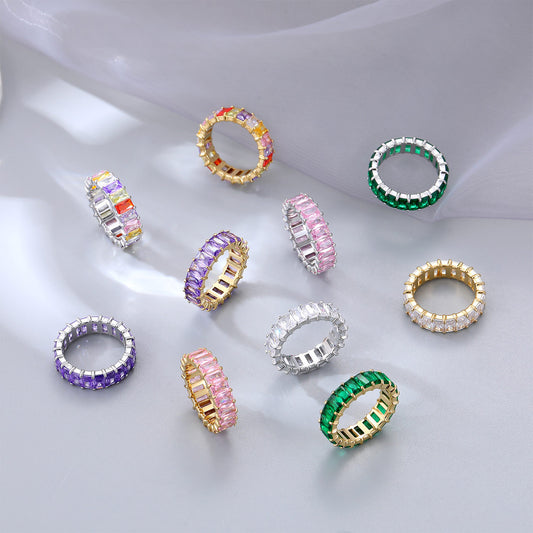 Colorful Multicolor Ring - Elegant Personality Women's Rainbow Design