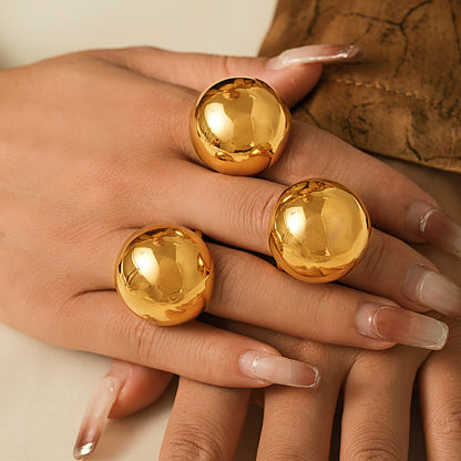 Ball Ring - Exaggerated Personalized Stainless Steel Statement Design
