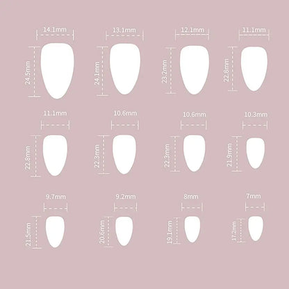 24/30PCS Reusable 3D Effect False Nail Green Ripple Glitter Press on Nails Full Cover Pink Bow Nail Tips for Women Girl