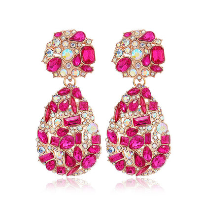 Retro Water Drop Ear Clip - High Profile Diamond Alloy No Piercing