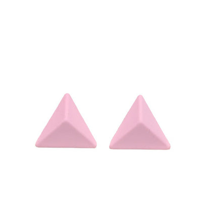 Triangle Spray Paint Earrings - 12 Color 3D Artistic Geometric Studs