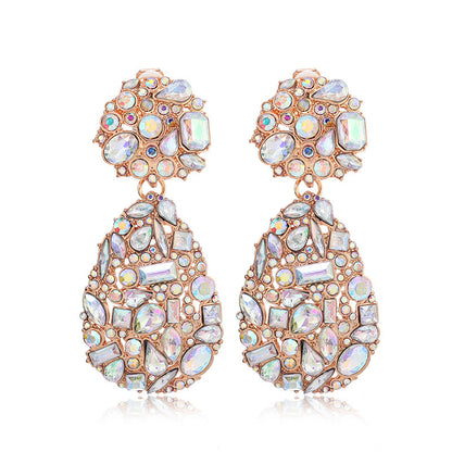 Retro Water Drop Ear Clip - High Profile Diamond Alloy No Piercing