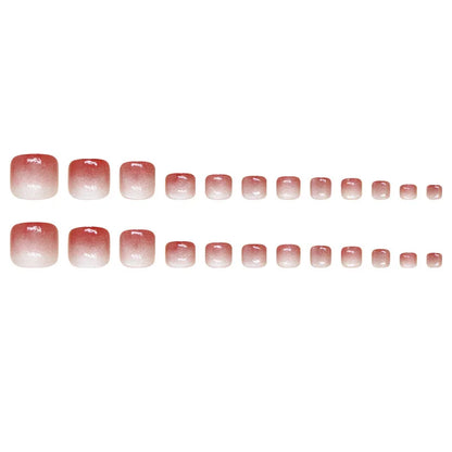 Toenail Holiday Press on Nails Cat Eye Red Gradient Beautiful  Nails